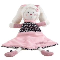 Doudou mouchoir lapin - Miss Fleur de Lune - en velours doux - Blanc - pour bébé fille  - vertbaudet enfant