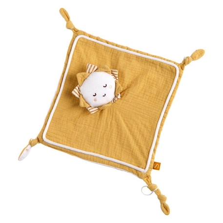 Doudou mouchoir soleil en coton blanc BLANC 1 - vertbaudet enfant 