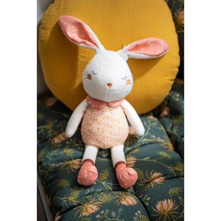 Doudou en velours blanc BLANC 2 - vertbaudet enfant 