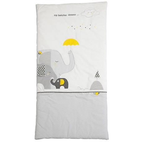 Edredon pour lit bébé en coton gris - Babyfan - 60x120cm - Lavable en machine - 100% coton - 100% polyester GRIS 1 - vertbaudet enfant 