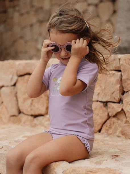 Lunettes de soleil fleur - LITTLE DUTCH mauve 6 - vertbaudet enfant 