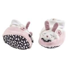 Chaussons bébé - Miss Chipie - Rose - Grelots - Taille unique 0-6 mois  - vertbaudet enfant