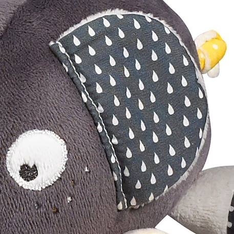 Doudou Eléphant en velours - Babyfan - Petit modèle - Taille unique - Gris - Non - Bébé - Mixte - 1 mois GRIS 2 - vertbaudet enfant 