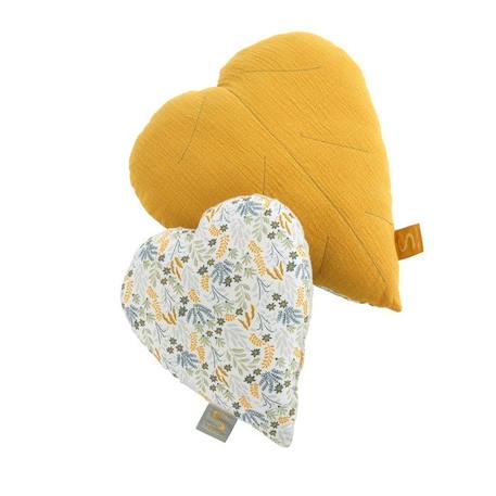 Coussin déco 30x30cm en coton jaune JAUNE 3 - vertbaudet enfant 