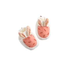 Chaussons bébé en velours - SAUTHON - Esmée - Rose - Blanc - Fille  - vertbaudet enfant