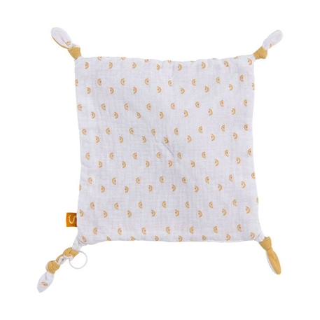 Doudou mouchoir soleil en coton blanc BLANC 2 - vertbaudet enfant 