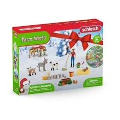 -Calendrier de l'avent Farm World - SCHLEICH - 98983 - Laura la fermière et ses adorables bébés animaux