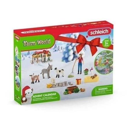 Calendrier de l'avent Farm World - SCHLEICH - 98983 - Laura la fermière et ses adorables bébés animaux VERT 1 - vertbaudet enfant 