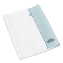 Puériculture-Matelas, accessoires de lange-Matelas à langer petit modèle - LILY MINT - Bleu - Déhoussable - 68 x 52 cm