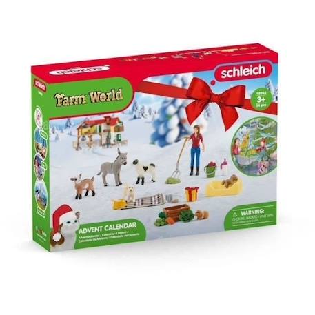 Calendrier de l'avent Farm World - SCHLEICH - 98983 - Laura la fermière et ses adorables bébés animaux VERT 4 - vertbaudet enfant 