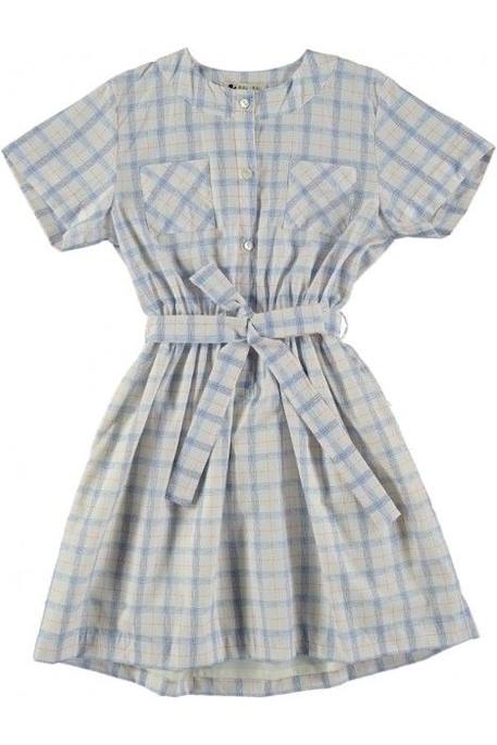 Robe fille Joya BLEU+JAUNE 9 - vertbaudet enfant 