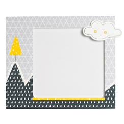 -Cadres photos - Babyfan - Set de 2 - Bois gris - Design enfant - Accroche murale