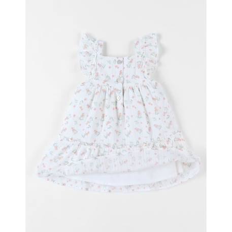 Robe évasée fleurie BLANC 2 - vertbaudet enfant 