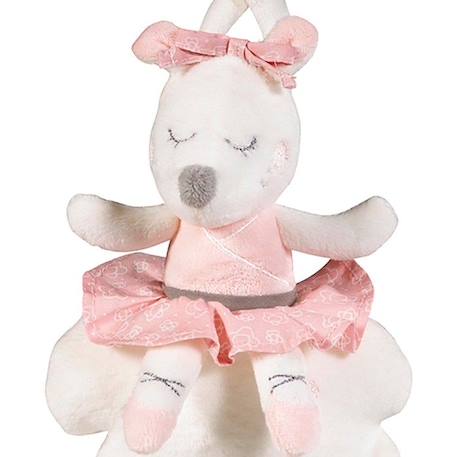 Peluche Mini Musical souris danseuse en velours Rose - Lilibelle - L13xH16cm - Bébé - Fille - 1 mois ROSE 2 - vertbaudet enfant 