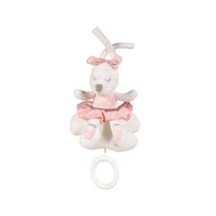 Jouet-Premier âge-Peluche Mini Musical souris danseuse en velours Rose - Lilibelle - L13xH16cm - Bébé - Fille - 1 mois