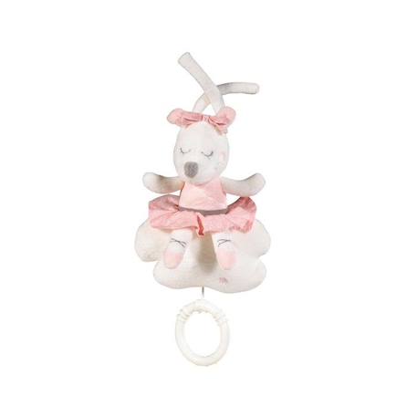 Peluche Mini Musical souris danseuse en velours Rose - Lilibelle - L13xH16cm - Bébé - Fille - 1 mois ROSE 1 - vertbaudet enfant 