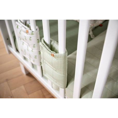 Protections de barreaux de lit coton Vert tilleul Botanica VERT 2 - vertbaudet enfant 