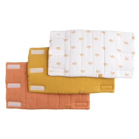 Protections de barreaux de lit 38x21 cm en coton Moutarde JAUNE 1 - vertbaudet enfant 