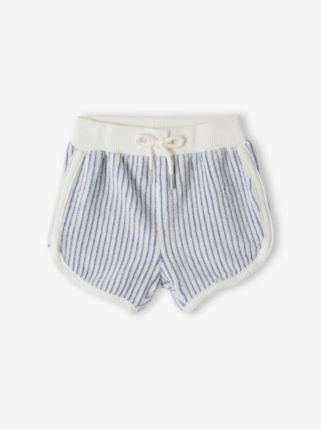 Lot de 4 shorts en éponge naissance bleu chambray 2 - vertbaudet enfant 