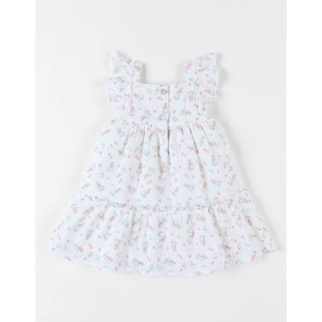 Robe évasée fleurie BLANC 1 - vertbaudet enfant 