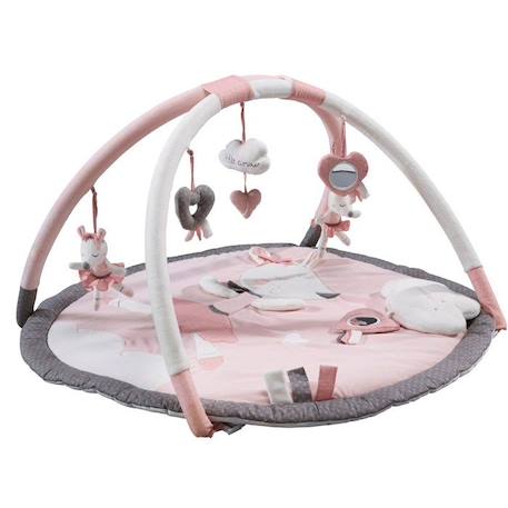 Tapis d'éveil - Lilibelle - Rose - Diamètre 100cm - Multi-activités ROSE 1 - vertbaudet enfant 