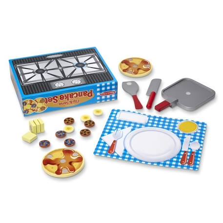 Kit pour pancakes en bois - Melissa & Doug - Jeu d'imitation ROUGE 1 - vertbaudet enfant 