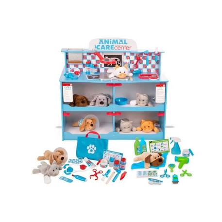 Centre vétérinaire et salon de toilettage - MELISSA & DOUG - 3 ans et plus - Jeu d'imitation - Bleu BLEU 3 - vertbaudet enfant 