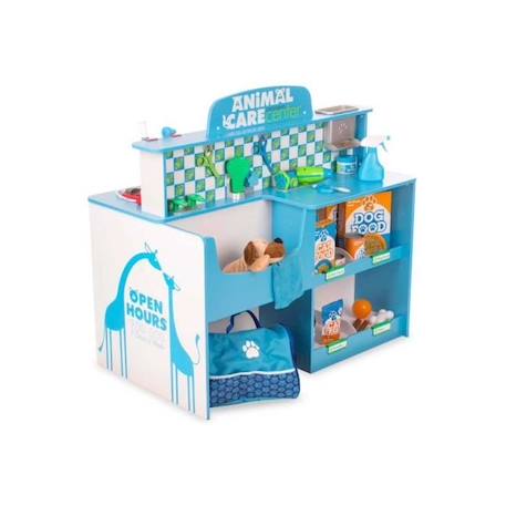 Centre vétérinaire et salon de toilettage - MELISSA & DOUG - 3 ans et plus - Jeu d'imitation - Bleu BLEU 1 - vertbaudet enfant 