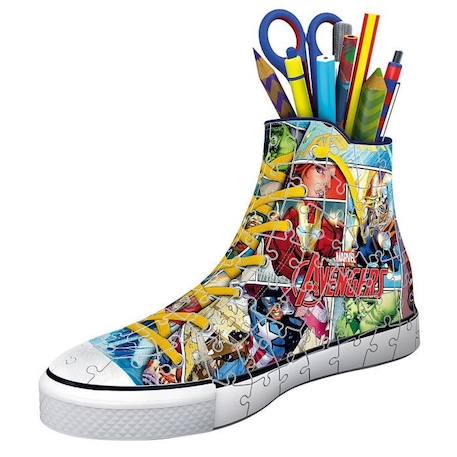 Puzzle 3D Sneaker Avengers - Ravensburger - Pot à crayons 108 pièces - Dès 8 ans BLANC 2 - vertbaudet enfant 