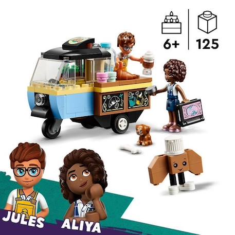 LEGO® 42606 Friends Le Chariot de Pâtisseries Mobile, Jouet Éducatif avec Figurines Aliya, Jules et le Chien Aira ROSE 2 - vertbaudet enfant 