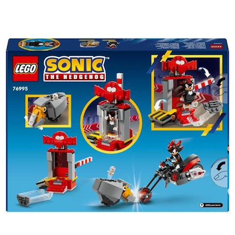 LEGO® 76995 Sonic Le Hedgehog L’Évasion de Shadow, Jouet de Moto, Figurines de Personnages Sonic du Jeu Vidéo NOIR 6 - vertbaudet enfant 