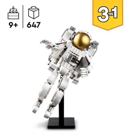 LEGO® 31152 Creator 3en1 L’Astronaute dans l’Espace, Jouet de Construction avec Chien et Navette Spatiale, Décoration GRIS 2 - vertbaudet enfant 