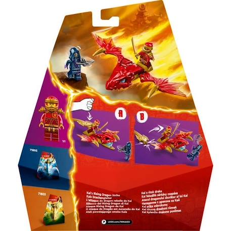LEGO® 71801 NINJAGO L’Attaque du Dragon Rebelle de Kai, Jouet Ninja de Dragon et Figurines incluant Kai avec Mini-Katana ROUGE 5 - vertbaudet enfant 