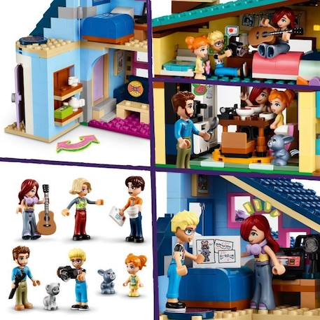 LEGO® 42620 Friends Les Maisons Familiales d’Olly et de Paisley, Jouet de Poupée avec Figurines et Accessoires BLEU 4 - vertbaudet enfant 