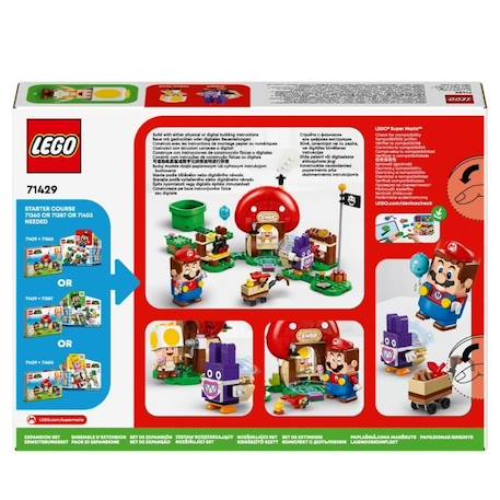 LEGO® 71429 Super Mario Ensemble d’Extension Carottin et la Boutique Toad, Jouet pour Enfants Dès 6 Ans avec 2 Figurines ROUGE 6 - vertbaudet enfant 