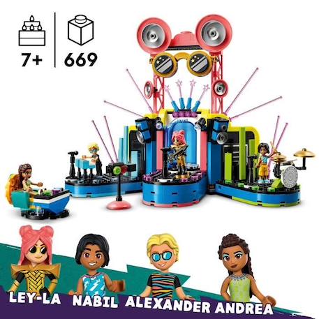 LEGO® 42616 Friends Le Spectacle Musical de Heartlake City, Jouet avec 4 Figurines Andrea, Scène et Instruments VIOLET 2 - vertbaudet enfant 