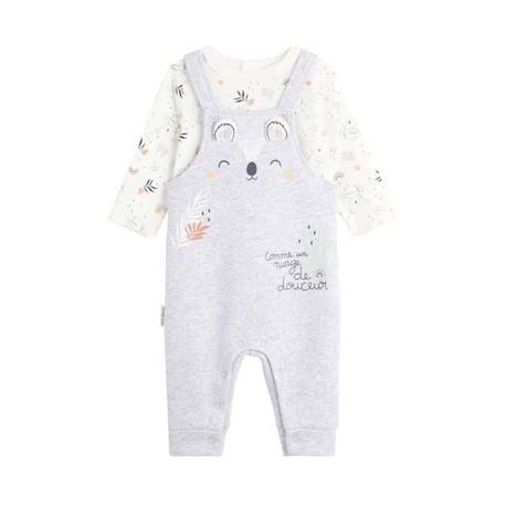 Ensemble salopette bébé en molleton et t-shirt Nuage  - vertbaudet enfant