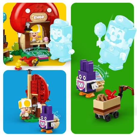 LEGO® 71429 Super Mario Ensemble d’Extension Carottin et la Boutique Toad, Jouet pour Enfants Dès 6 Ans avec 2 Figurines ROUGE 4 - vertbaudet enfant 