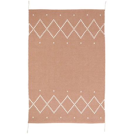 Tapis enfant coton MALLORCA ROSE ARGILE - Nattiot ROSE 1 - vertbaudet enfant 