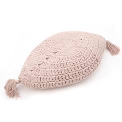 Linge de maison et décoration-Coussin crochet PLUME ROSE NUDE - Nattiot