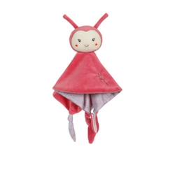 Jouet-Carré Doudou - Bamboo - Coccinelle - 24 cm - Rose - Peluche douce pour bébé