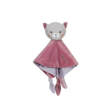 Carré Doudou 'Bamboo' Chat - 24 cm s/carte ROSE 1 - vertbaudet enfant 