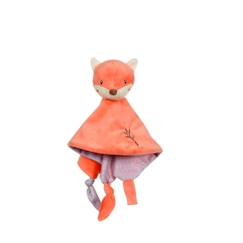 -Carré Doudou - Bamboo - Renard - 24 cm - Orange - Pour Bébé et Enfant