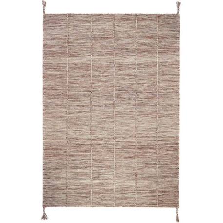 Tapis Coton Lhena Brun Rose par Nattiot - 140 x 200 cm - Rose MULTICOLORE 1 - vertbaudet enfant 