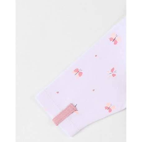 Pyjama 1 pièce imprimé papillons et girafe en jersey clair ROSE 3 - vertbaudet enfant 