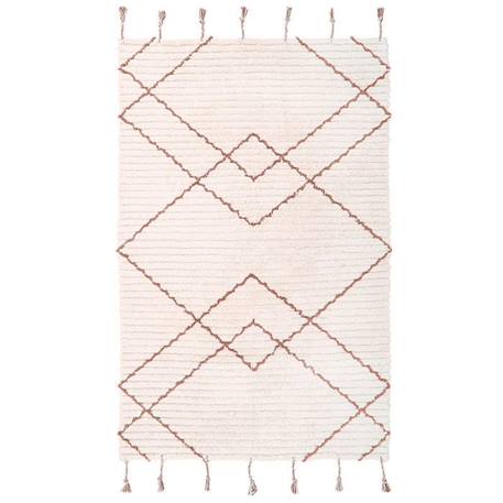 Tapis enfant Viktor tissé main coton naturel / ambre 100x150 - Nattiot BEIGE 1 - vertbaudet enfant 