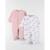 Ensemble de 2 pyjamas 1 pièce écru/blush ROSE 1 - vertbaudet enfant 