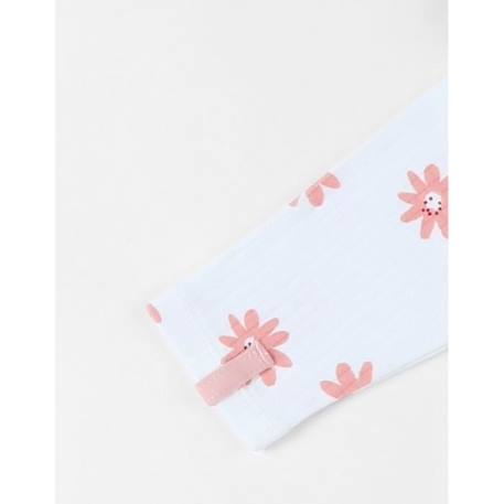 Pyjama 1 pièce tournesol en jersey écru/corail ROSE 4 - vertbaudet enfant 