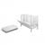 Interbaby - CUNA12C - Lit Bébé pour Matelas 60x120-Monet-Blanc avec Matelas BLANC 2 - vertbaudet enfant 