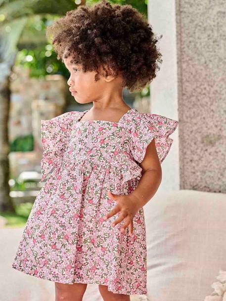 Robe à volants bébé carreaux rose+rose imprimé 8 - vertbaudet enfant 